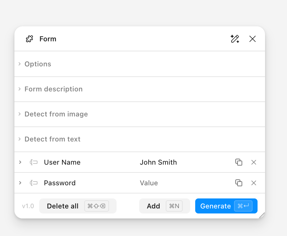 Form Generator Plugin in Figma